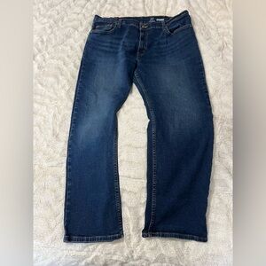 George Men's Relaxed Fit Dark Blue Jeans 40x30